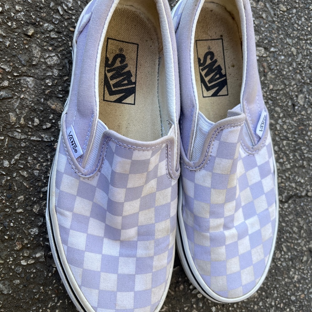 Lavender purple Vans checkerboard style Size 6.5 women